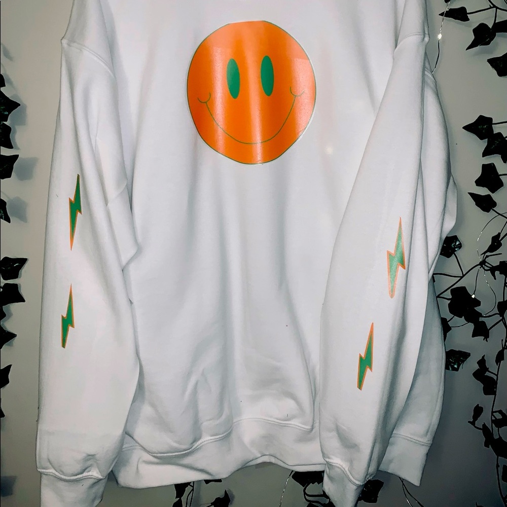 smiley face sweatshirt